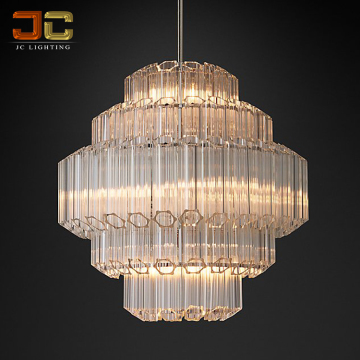 Modern Plum Blossom Glass Tube Pendant Chandeliers for Hotel Rooms - Customization Available