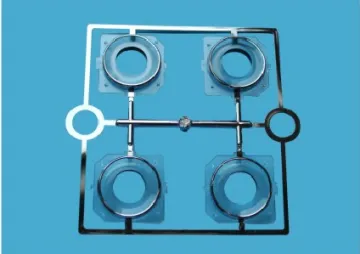 Two color plating product