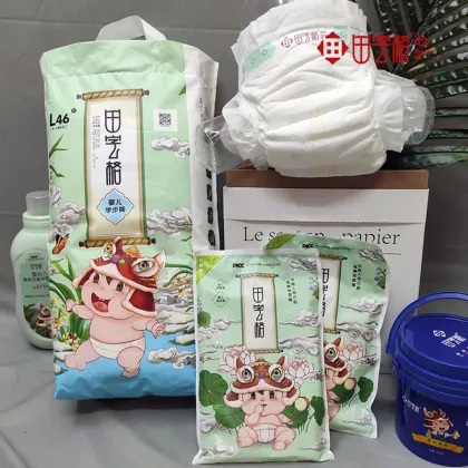 cartoon adult diaper baby diaper in Diaper Manufacturing Plant