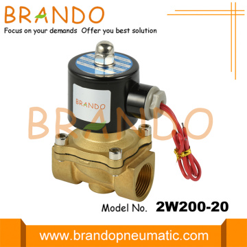 2W200-20 3/4 &#39;&#39; Normalde Kapalı Pirinç Elektrik Solenoid Valfı