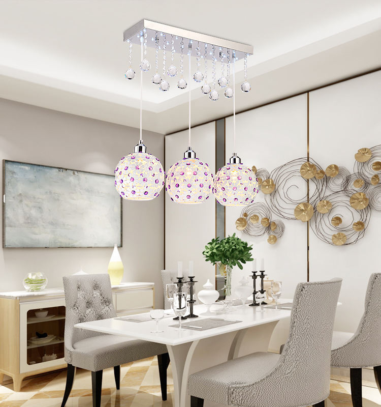 Modern Clear Crystal Pendant LightofApplication Pendant Lighting Led Bulbs