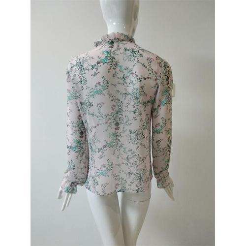 Printed Long Sleeve Shirt with a Streamer