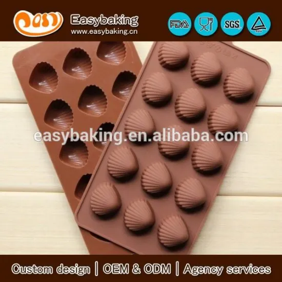 2014 best seller sea shell silicone ice molds