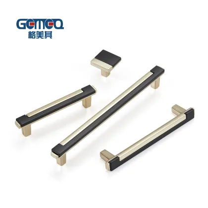 High End Luxury Zinc Black Golden Kitchen TV Cabinet Furniture Hardware Cabinet Pull Handle