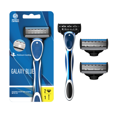 Wholesale Men's Safety Razor with 5 Blades - Single Handle Packaging