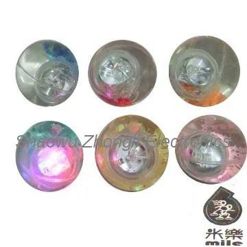 55mm flash bouncy ball with ribbon