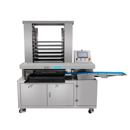 Bakery Advanced Maamoul Biscuit Cake Encrusting Mooncake Tray Automatic Alignment Machine