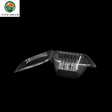 Disposable Clear Hinged Clamshell Container For Fruit