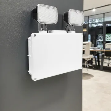 Dual-Head 2x6W LED Emergency Light 3Hours Backup
