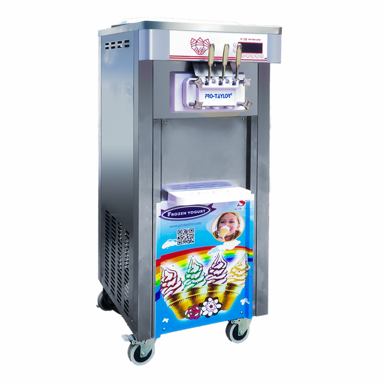 3 Sabores comerciais Máquina de sorvete macia