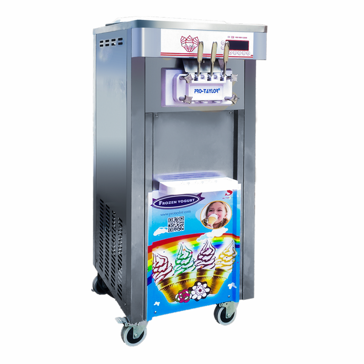 New Commercial Soft Ice Cream 3 Flavor Steel Frozen Yogurt Cone Maker  Machine