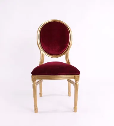 Antique design louis dining chair resin stackable banquet