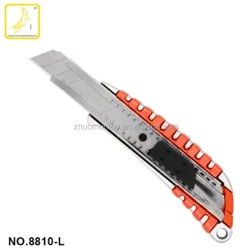 Hot Selling 18mm knife cutter Aluminum Snap off lock sliding blades knife paper art office school utility knife