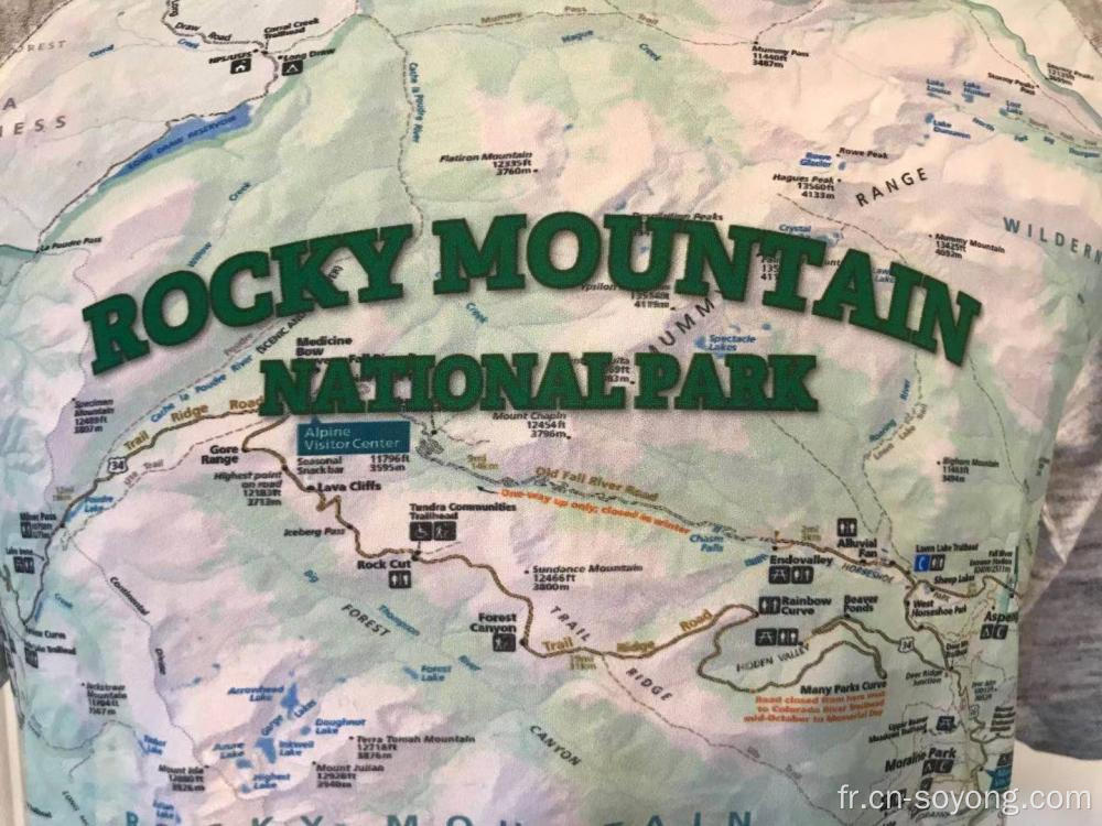 T-shirts pour hommes imprimés Rocky Mountain National Park