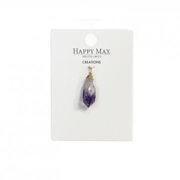 Craft Amethyst Rock Stone Pendants pour le marquage des bijoux