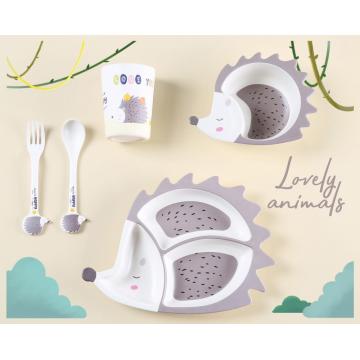 hedgepig shaped kids dinnerware set plastic baby set