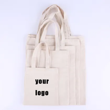 Custom Printed Logo Promotional Cotton Canvas Bags: Reusable Shopping Totes