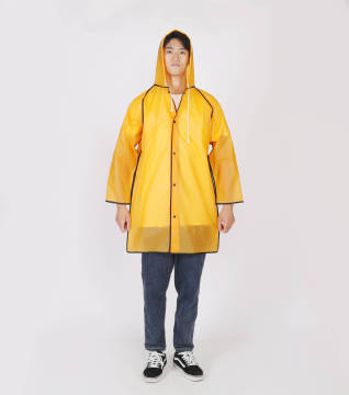 All season translucent adult outdoor hiking Waterproof color customized single person Scrub TPU raincoat