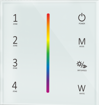 Skydance T14-1 RF Wireless Wall Touch Panel - 4 Zone RGB/RGBW LED Control/DMX Master