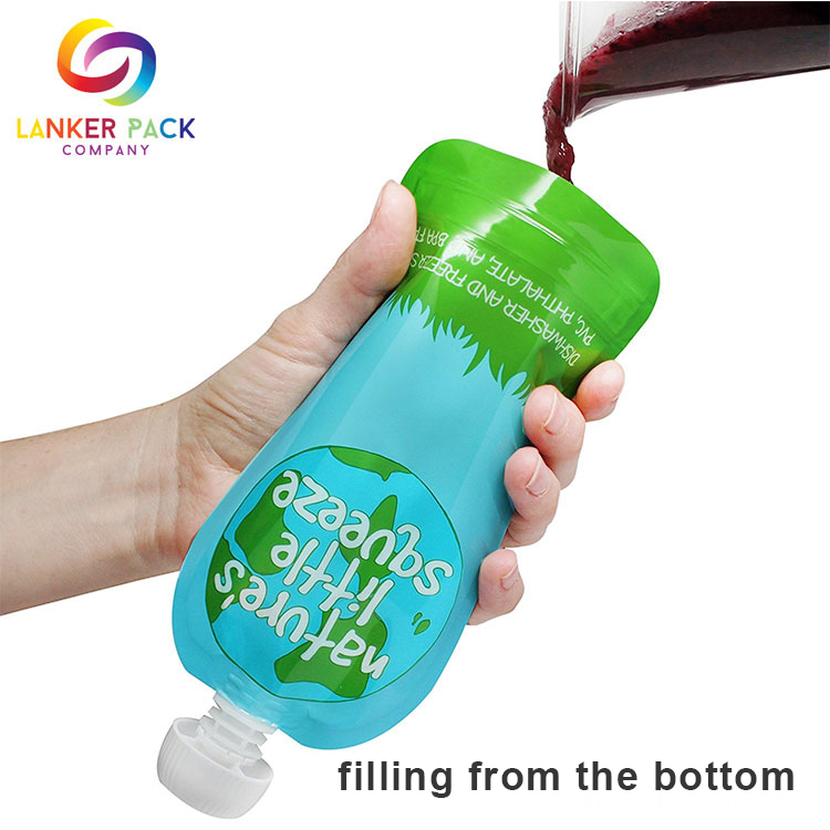 Custom Moisture Proof Pouch For Liquid With Spout