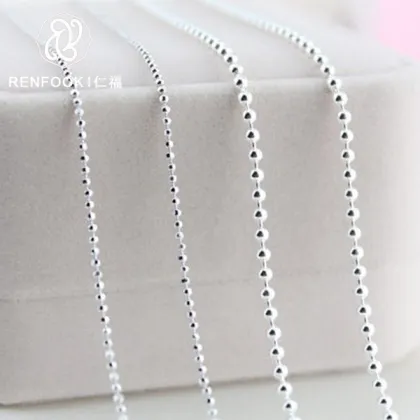 Silver jewellry shops online diamend cut bead chain