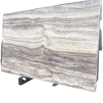 Natural Grey Travertine Stone Marble for Projects: Floor, Wall, Stairs, Dining Table, and Graphic Design Tiles