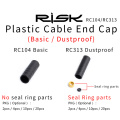 RISK 4/5mm Bicycle Brake Cable End Cap With Seal Ring Parts Dustproof Outer Cable Tube End Tip Cap For MTB Road Bike Shift Brake