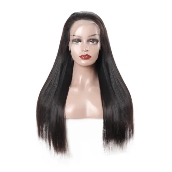 New style Hot Selling Straight Transparent Lace Frontal Human Hair Wigs for Black Women 13*4 150% Density Brazilian Remy Human H