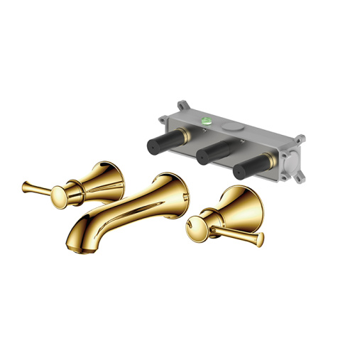 Oil Rubbed Bronze Wall Mounted Bathroom Sink Faucets