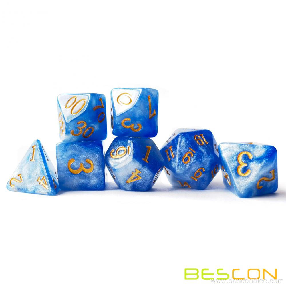 Bescon's Testing Nebula Magical Stone Dice Set