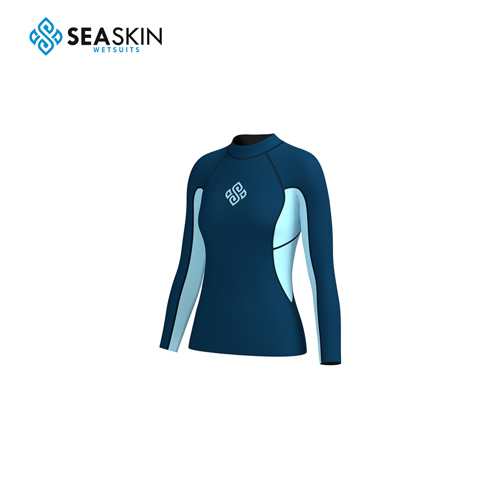 BEASKKE WOMENS FLATLOCK 2 mm Top Wetsuit Surfing Top