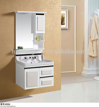 Modern High Gloss PVC Bathroom Vanity, Bathroom Cabinet With Mirror