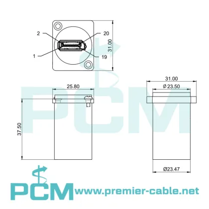 High-Quality D-Type DisplayPort DP Female to DP Female Video XLR Panel Mount Bulkhead Connectors: Enhancing Your Connectivity Solutions