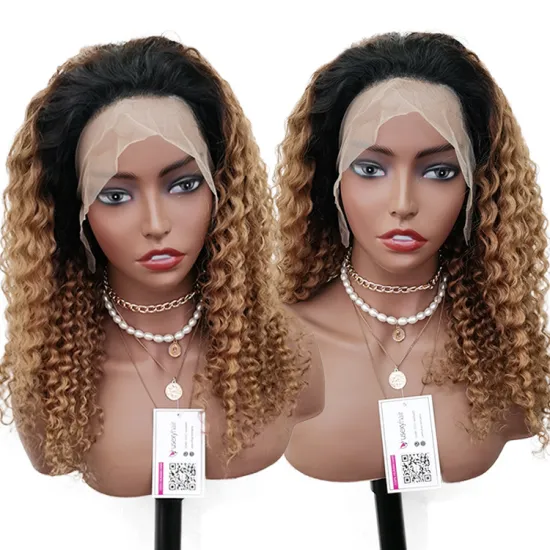 Ombre Color lace frontal wig for black women brazilian human hair lace front wig transparent hd full lace front human hair wigs