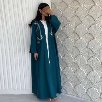Qurxinta ubaxa qurxoon ee Furan Kimono Abaya