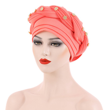 Cap de turbante muçulmano elegante - HS -288 New Fashion Africa Turban Head Wrap