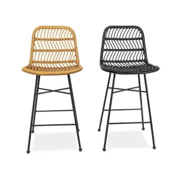 Modern Rope Chair: Unique Woven Armless Indoor/Outdoor Sitting Furniture