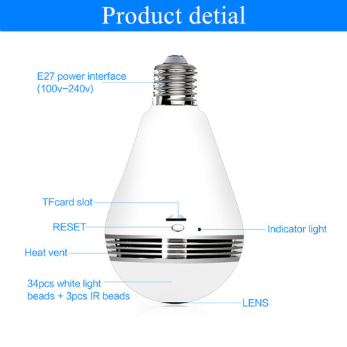 Fisheye 360 Degree Hidden Security IP Camera