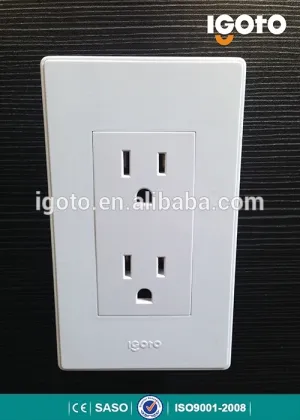 Igoto American standard vertical douplex electrical socket