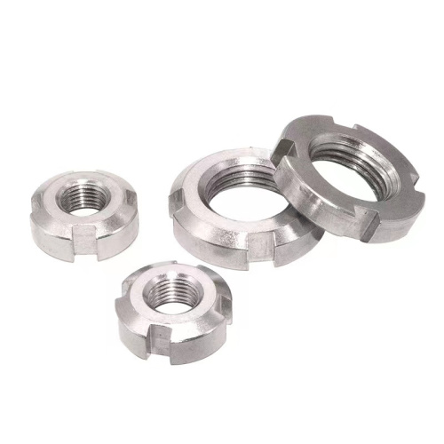 304 Steel Plain Slotted Round Nut