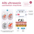 Máquina para esculpir el cuerpo por radiofrecuencia y cavitación ultrasónica 4 en 1 Omeina 40K