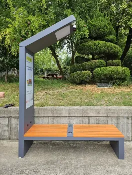 Modern Solar-Powered Outdoor Seating Solution