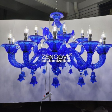 ZENGOVL Luxury Glass Lights for Hotel and Home Living/Dining Rooms