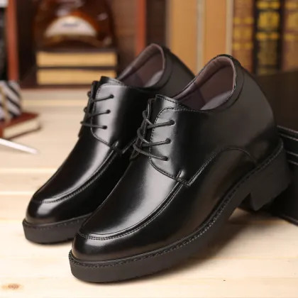 Height increasing 11 cm men leather shoes