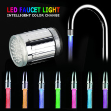 6 Style Luminous Light-up LED Water Faucet Shower Tap Basin Water Nozzle Bathroom Kitchen LED Light Faucets With Adapter