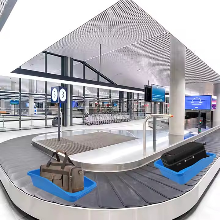 Industrial Food Grade Grey Color Plastic Airport Flat Storage