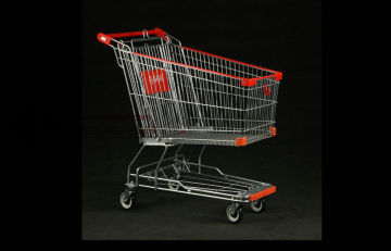 Chrome Plating Cold Wire Shopping Trolley With Pvc / Pu / Tpr Wheel