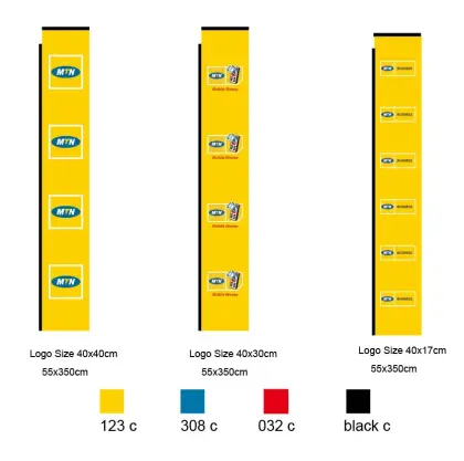 Black Aluminum Flagpole with Flag