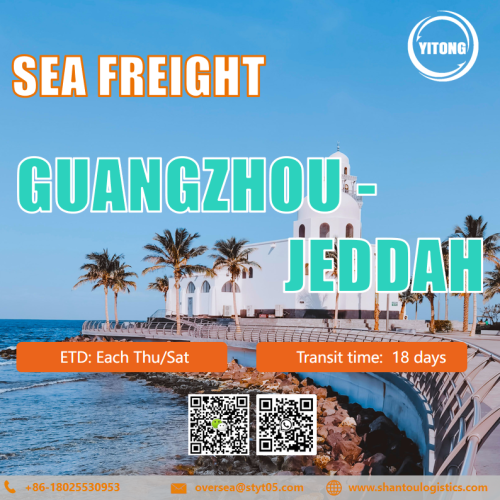 International Sea Freight Service from Guangzhou to Jeddah