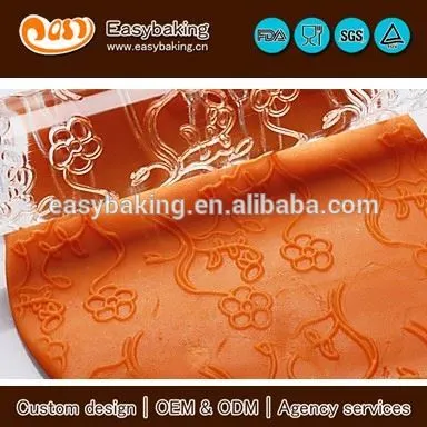 Yiwu factory direct morning glory fondant cake decorating acrylic fondant decorative embossing rolling pin